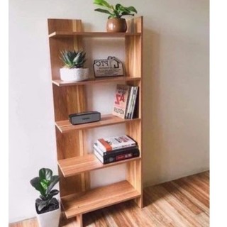Kệ gỗ góc tường 5 tầng để sách báo, cây cảnh mini, túi xách - Kệ để đồ góc tường đa năng