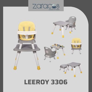 Ghế ăn dặm cho bé zaracos leeroy 3306 grey 6 in 1 – zaracos việt nam