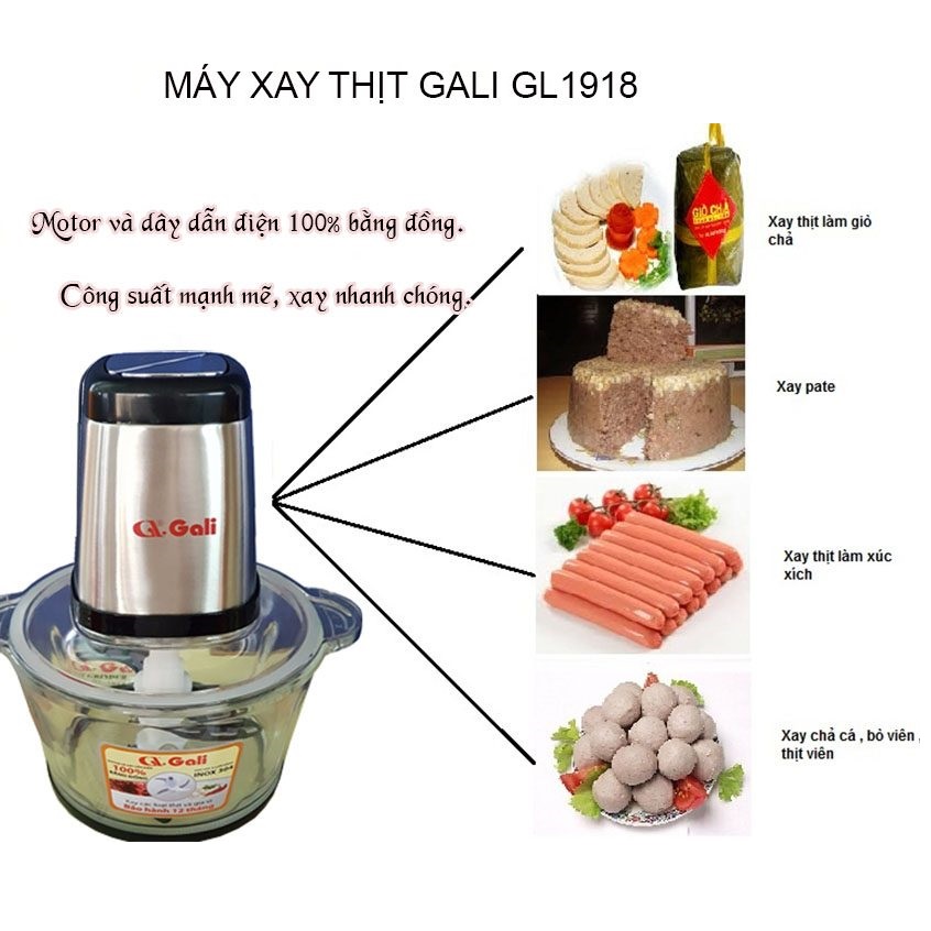 Máy xay thịt 1.8 lít GALI GL-1918