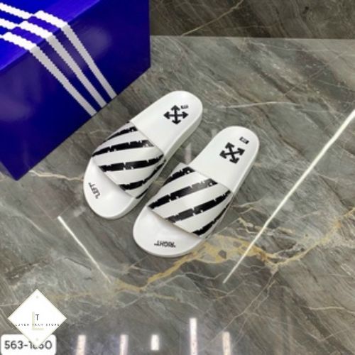 Dép Nam Nữ Quai Ngang OFF WHITE quai da siêu nét Siêu Bền & Rẻ LuyệnTrần.Store