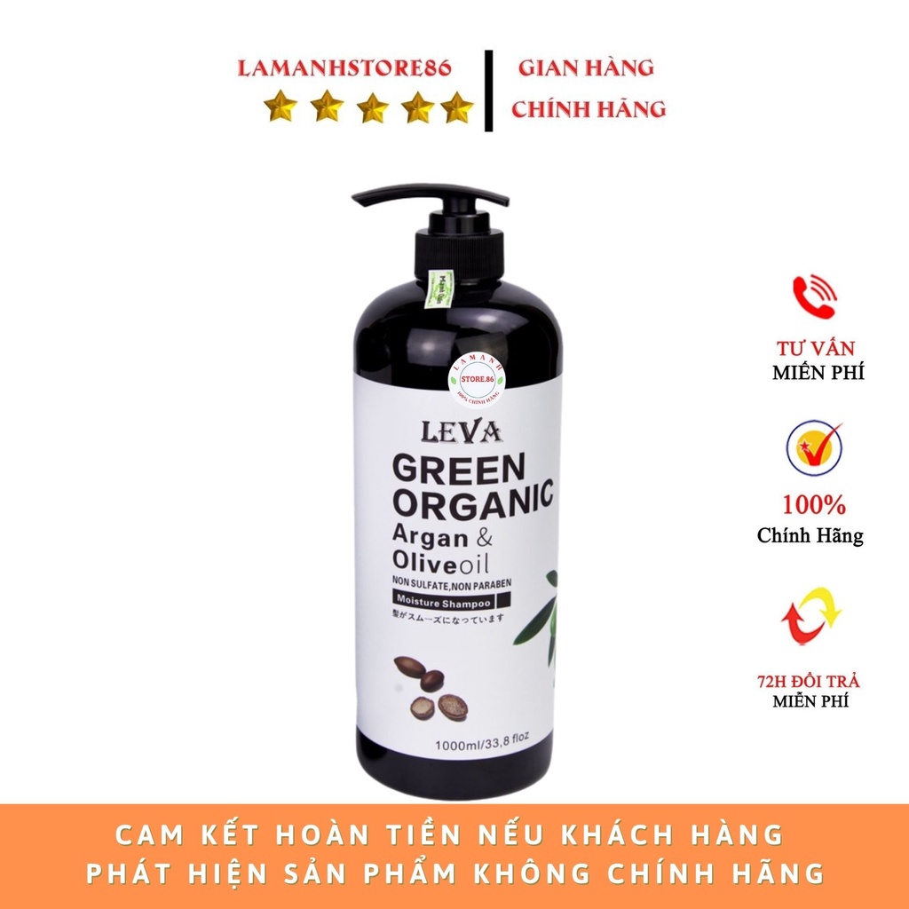 Dầu gội GREEN ORGANIC phục hồi tóc hư tổn khô sơ kiềm dầu sạch gàu, hương thơm nước hoa cặp gội xả 100ml chính hãng