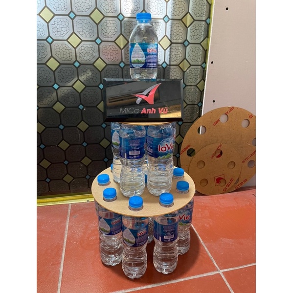 ❤Tháp nước tròn loại 3 tầng và 5 tầng dày 3mm để trung bày chai nước