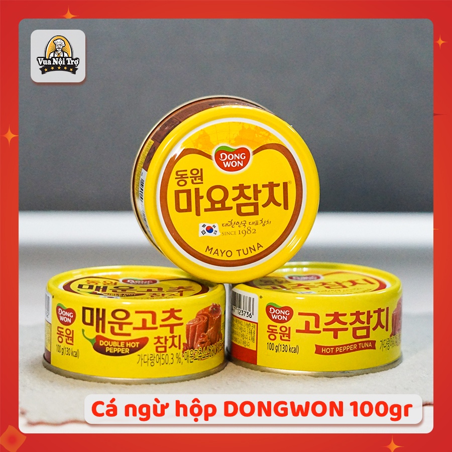 Cá ngừ đóng hộp Dongwon cá ngừ cay, cá ngừ trắng, cá ngừ rau củ 100g