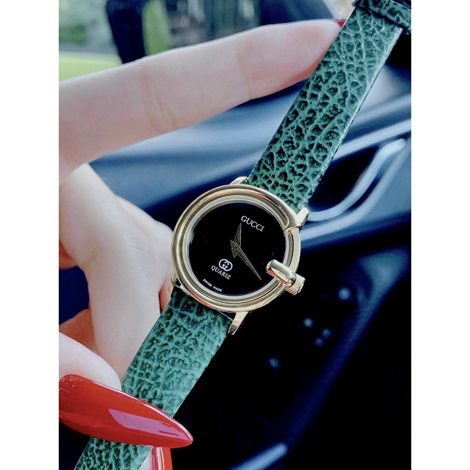 ĐỒNG HỒ NỮ GUCCI LADY WATCH BLACK - Khung thép - máy quazt- 28mm -BẢO HÀNH 24 tháng
