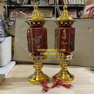 Đèn thờ phú quý lục giác cao 40cm ngang 13cm