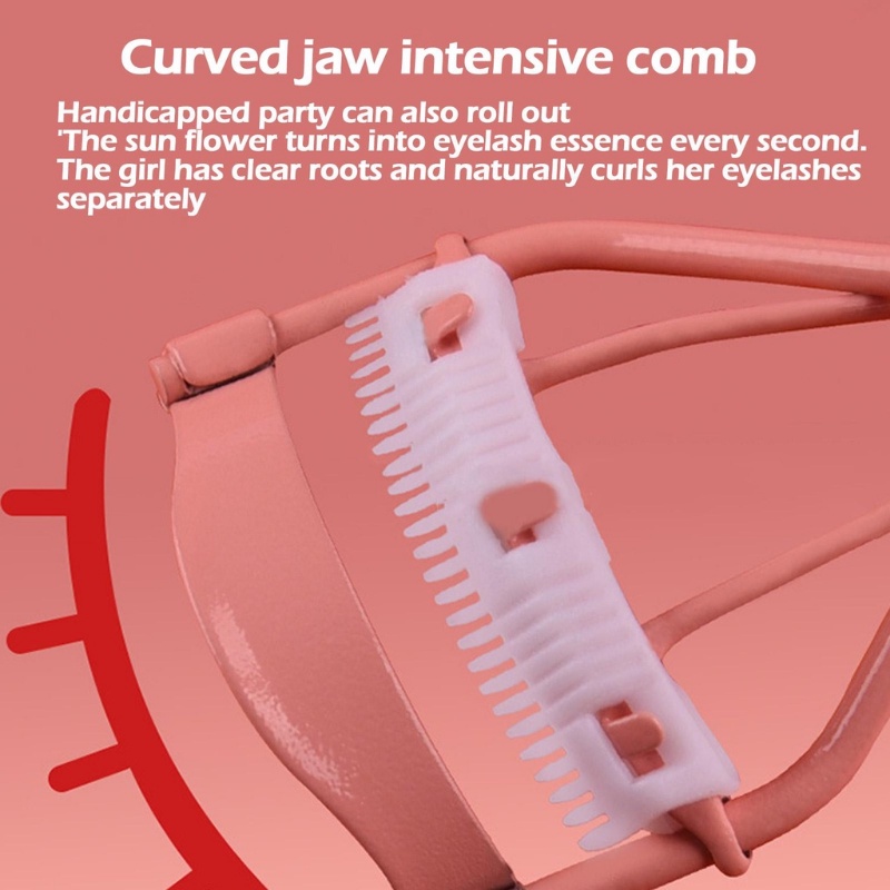 Dụng Cụ Bấm Mi Bằng Hợp Kim Có Lược Cầm Tay Tiện Dụng