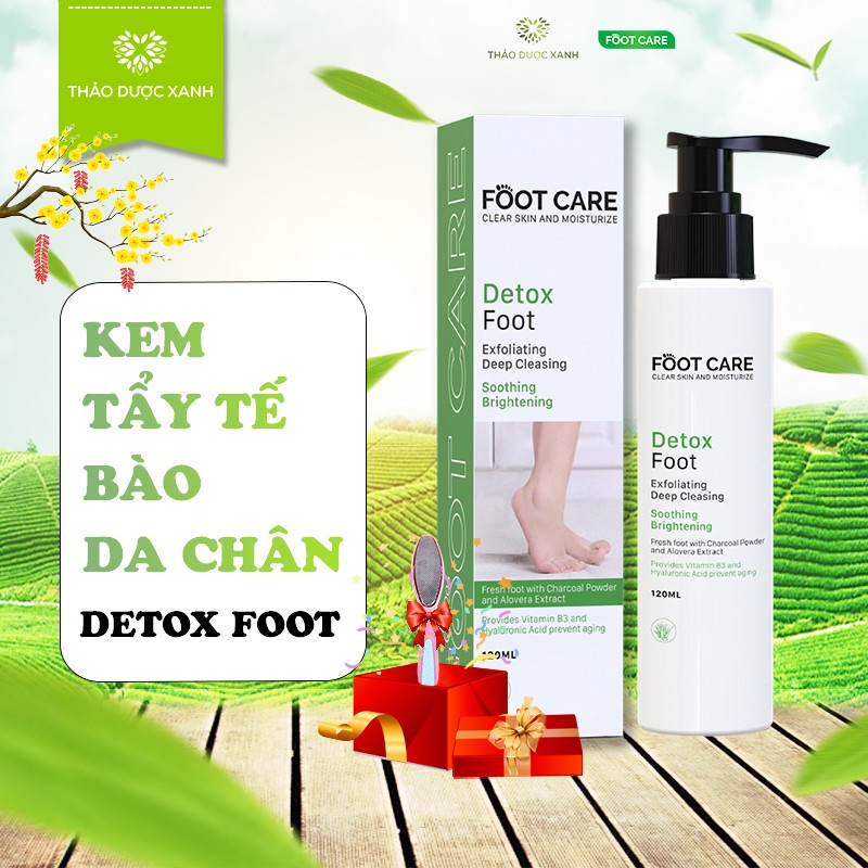 Detox fool thải độc da chân120ML, kem tẩy tế bào chết bàn chân Foot Care