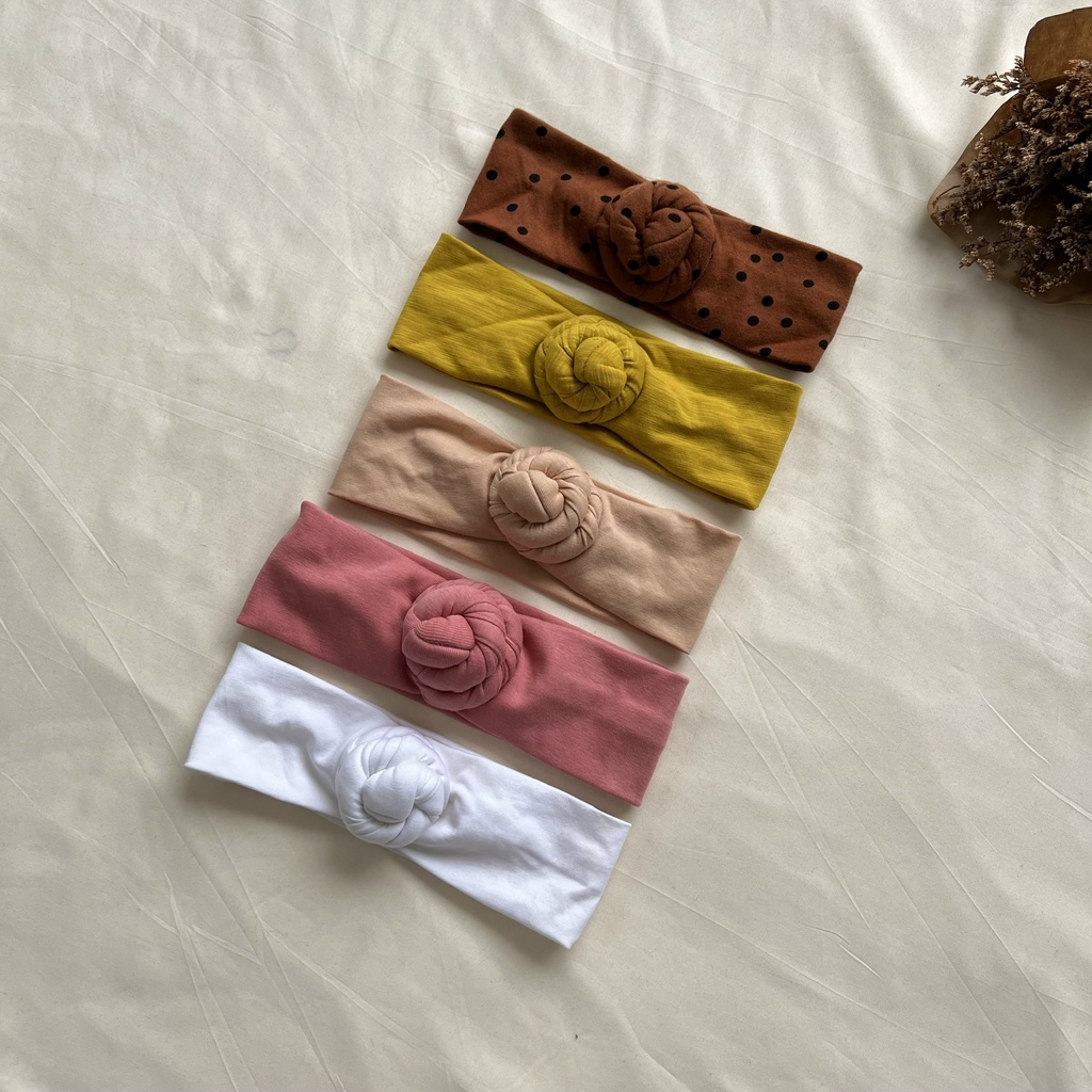 Tuban Nơ, Băng Đô Củ Tỏi Chất Liệu Cotton Co Giãn Cho Bé Sơ Sinh Đến 3 Tuổi