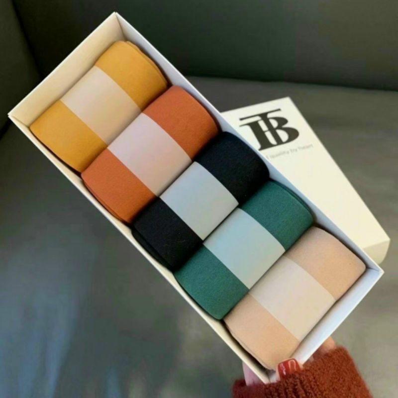 Hộp 5 Đôi Tất Lót Lông Hàn Quốc Siêu Ấm Cho Nữ A.QUYET