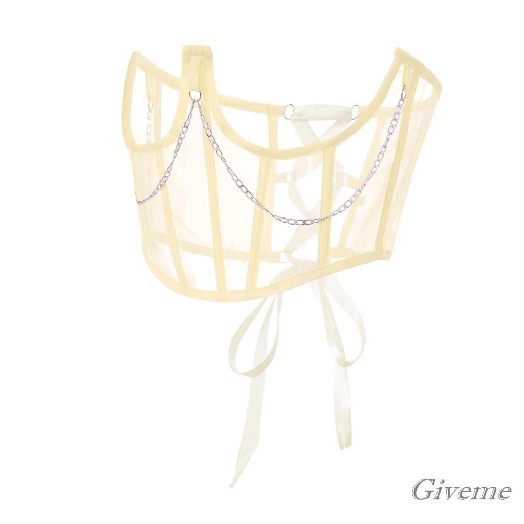 Áo Nịt Bụng Định Hình Eo Phối Dây Xích Quyến Rũ Cho Nữ