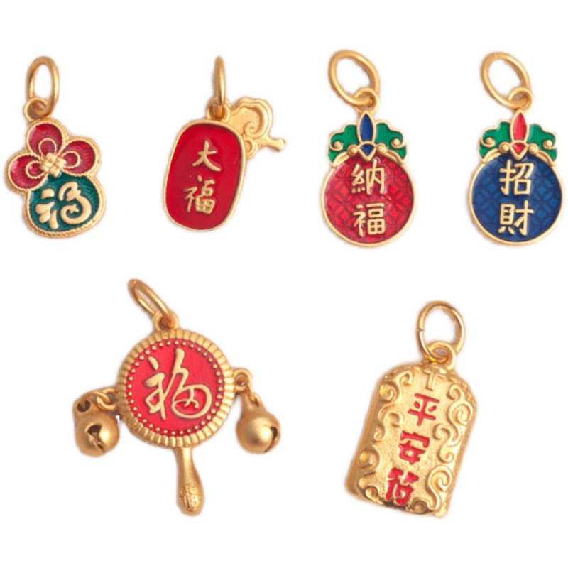 Hạt Charm Mạ Vàng May Mắn Màu Sắc Đỏ Bện Thủ Công Không Gây Dị Ứng Phụ Kiện Vòng Tay Cổ Điển Method Cao Cấp Phụ Kiện Chống Muỗi Chất Lượng Cao Tiện Lợi Dễ Sử Dụng