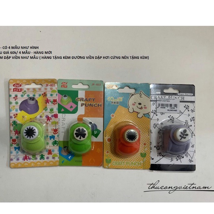 Combo 5 mẫu dập hình 1.8cm