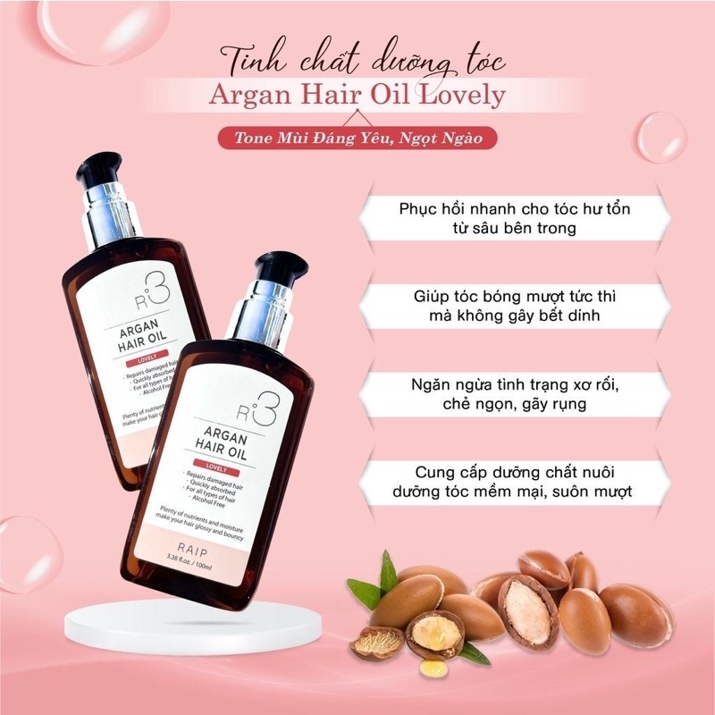 Tinh Dầu Argan Dưỡng Tóc R3 Argan Hair Oil Raip