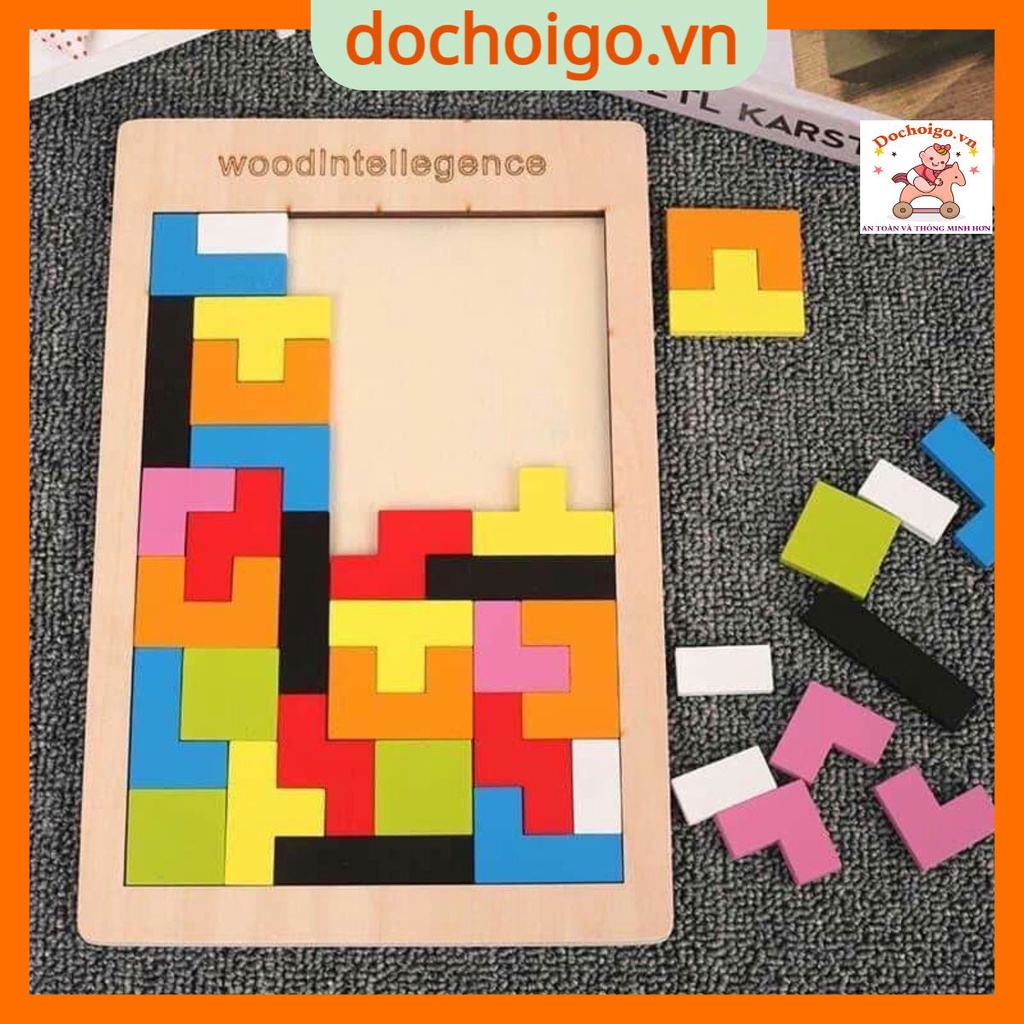 Đồ chơi xếp hình montessori cho bé, đồ chơi gỗ phát triển trí tuệ dochoigo.vn