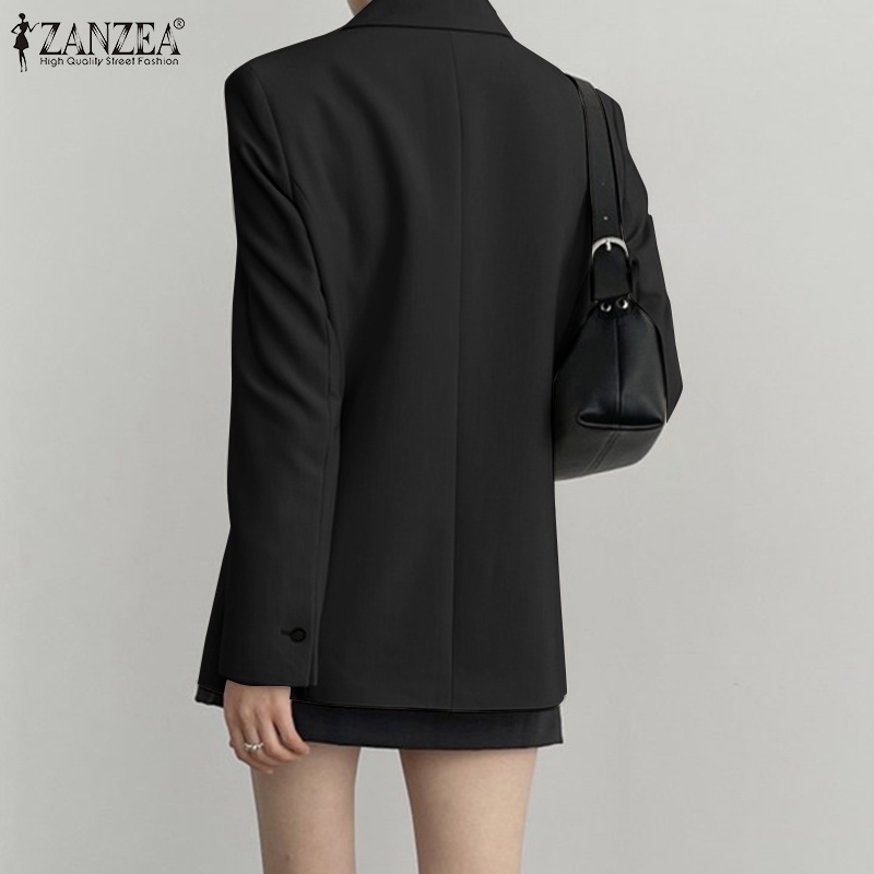 Áo khoác blazer ZANZEA giả hai lớp phong cách Hàn Quốc thanh lịch dành cho nữ