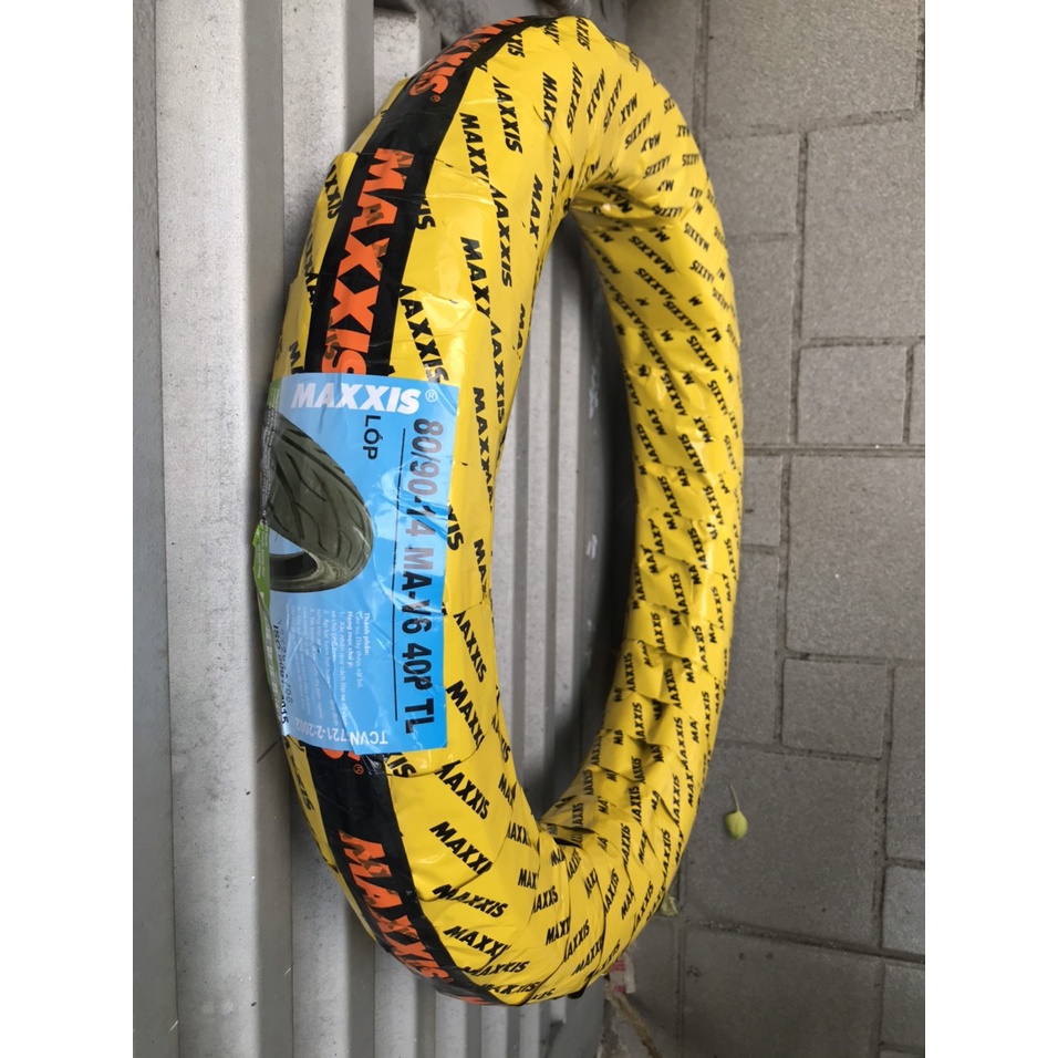 VỎ LỐP CHÍNH HÃNG KHÔNG RUỘT MAXXIS 6002 80+90/90-14 VARIO CLICK AIR BLADE VISION LUVIAS MIO...