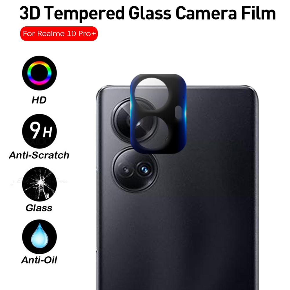 Kính Cường Lực 3D Viền Cong Bảo Vệ Camera Sau Cho Realme 10 4G Realme 10 Pro Plus 10Pro + Realme10Pro 5G