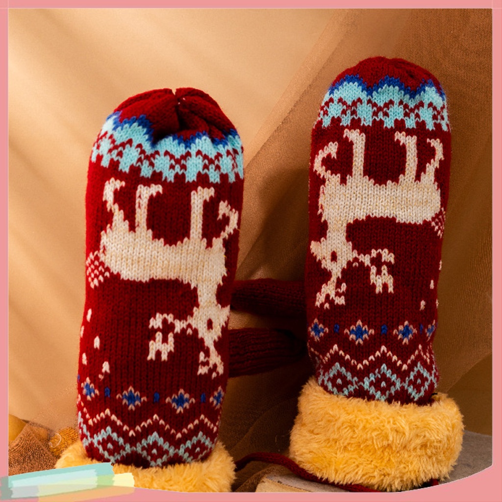 Găng Tay Len Giữ Ấm Mùa Đông Chống Trượt Có Thể Tái Sử Dụng Cho Nữ