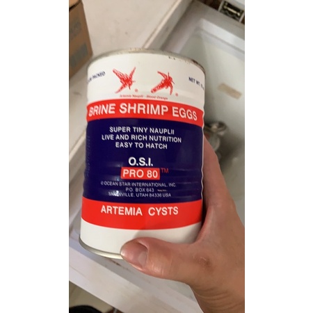 Artermia thương hiệu Mỹ O.S.I tỉ lệ nở trên 80%.