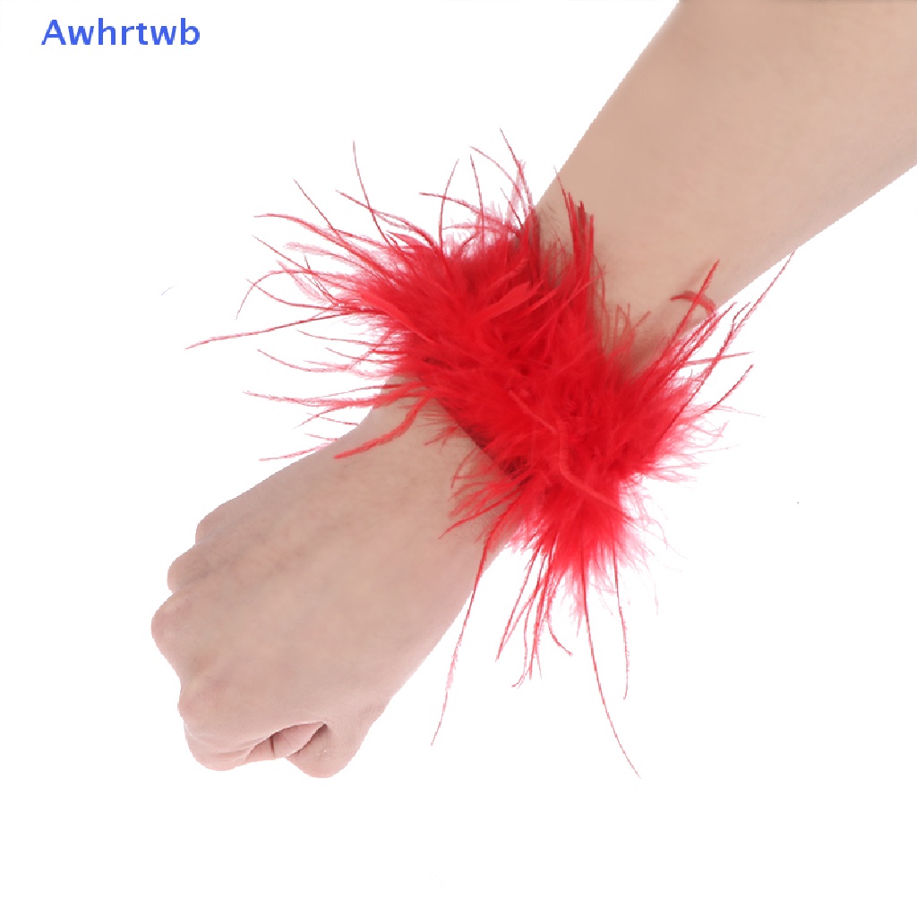 Awhrtwb Lông Đà Điểu Màu Trơn Phối Lông Vũ Phụ Kiện Trang Sức Dự Tiệc Dành Cho Nữ Mới