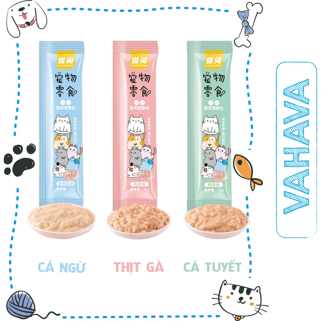 Súp Thưởng Cho Mèo Shizuka Siêu Rẻ Siêu Ngon Bổ Dưỡng Thanh 15g - VAHAVA