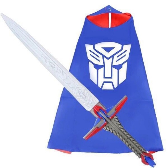 Công cụ giải trí Kiếm laser năng lượng và mặt nạ chiếu sáng vào vai siêu robot biến hình nhân anh hùng Optimus