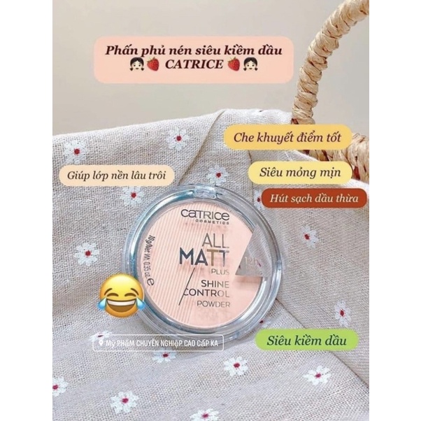 Phấn nén Catrice All Matt plus