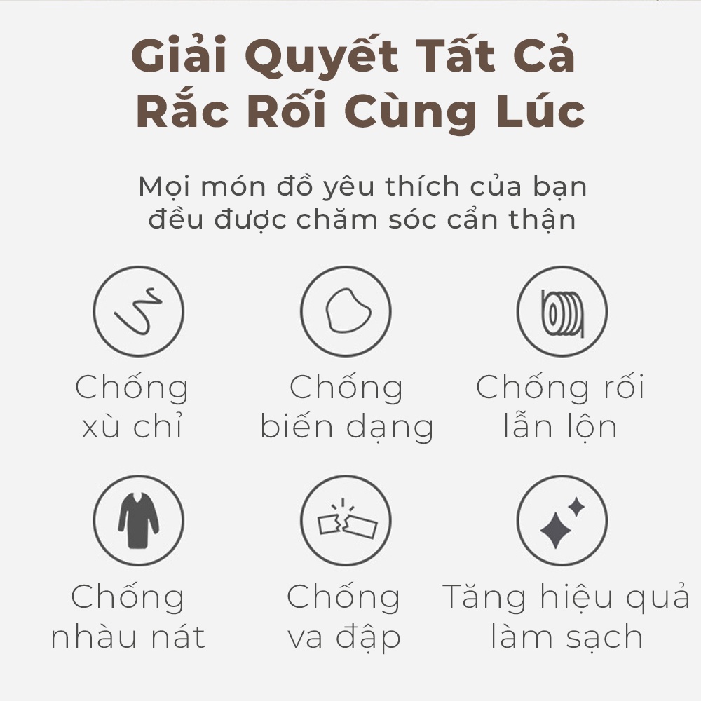 Túi Lưới Giặt Đồ Máy Giặt, Giặt Đồ Quần Áo, Đồ Lót, Áo Ngực, Đồ Len, Tất Vớ 3 Lớp Bảo Vệ - Automatik