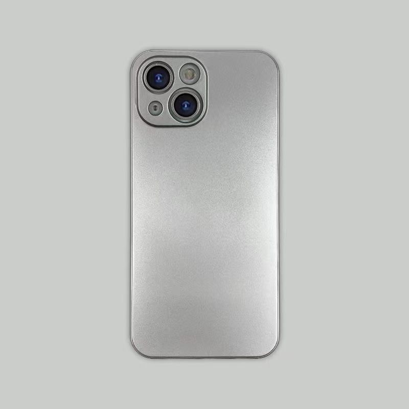 Ốp Điện Thoại Màu Trơn Mạ Bạc Đơn Giản Cho Iphone 8plus 11promax xsmax 13 x / xr 12 / 13Promax 6 / 7plus