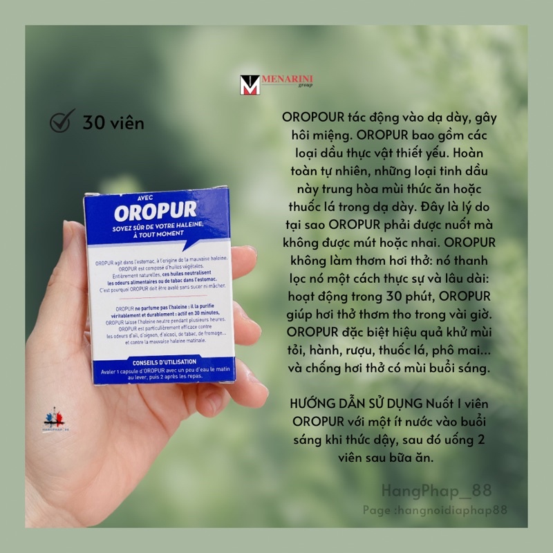 Kẹo thơm miệng Oropur 50 viên