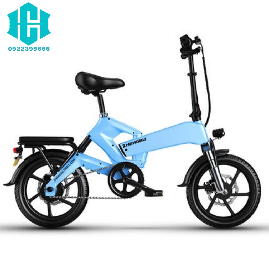 Xe đạp điện gấp chạy pin siêu nhẹ dung lượng oin 10AH