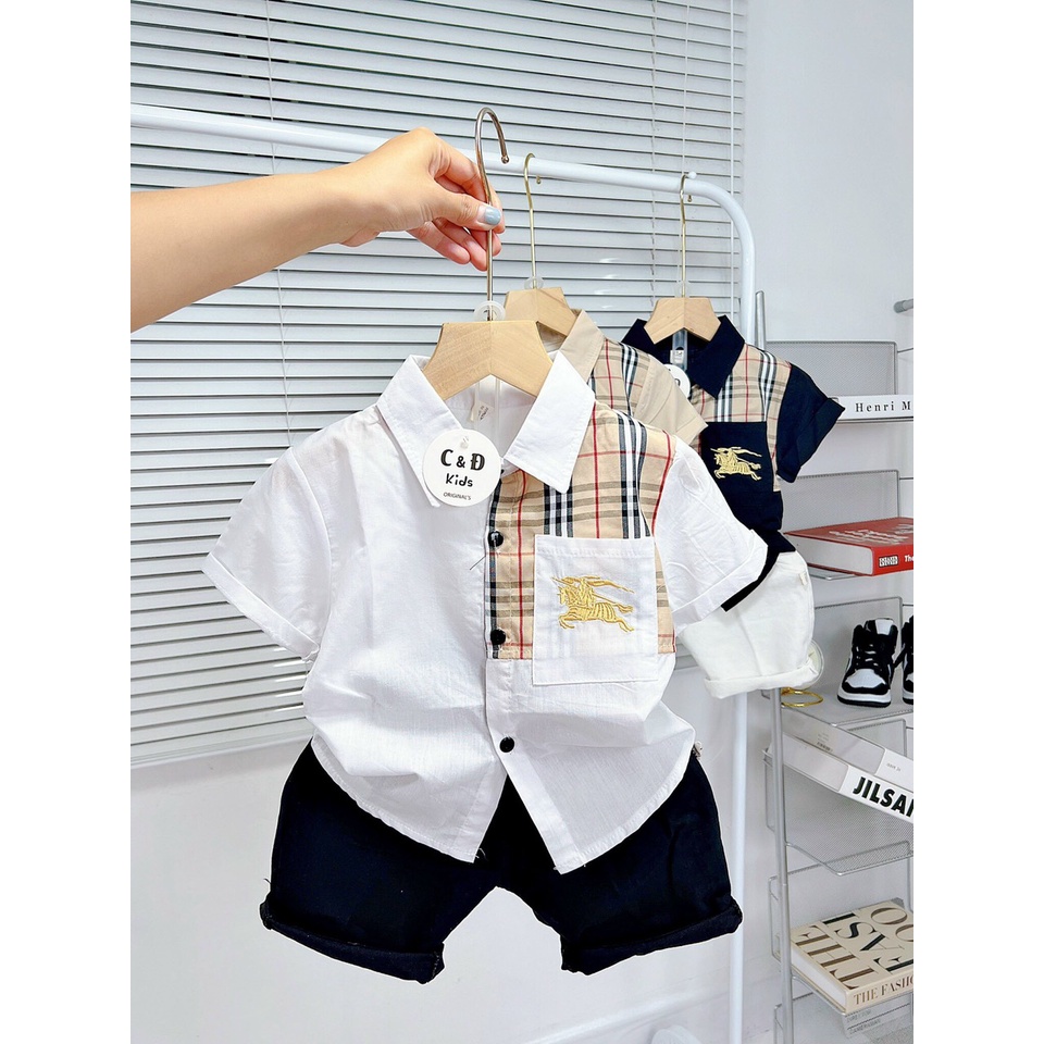 Sét sơ mi thô nam con ngựa quần kaki cực chất