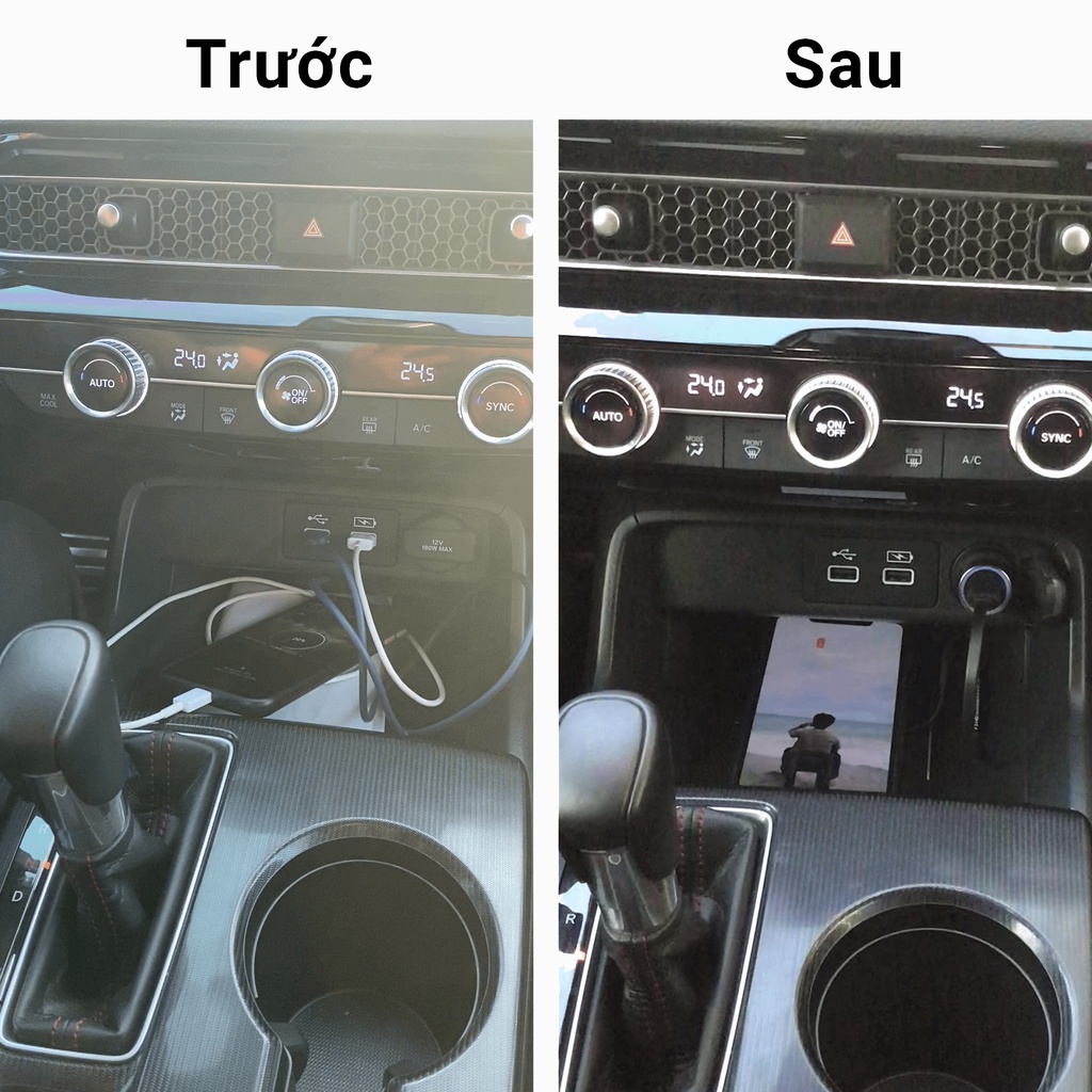Sạc không dây Polmxs 15W C1 dành cho Ô tô, Văn phòng