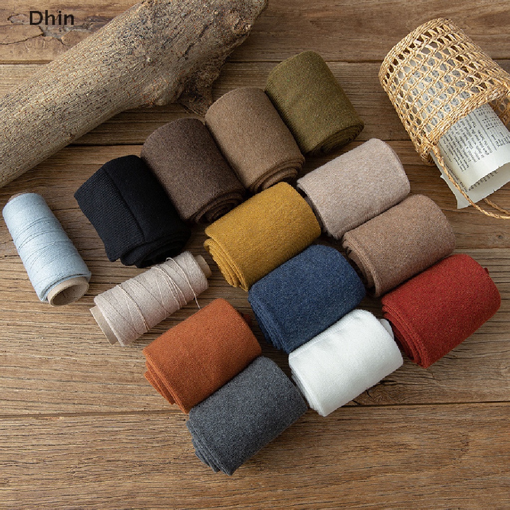 1 Đôi Tất Dệt Kim Dài Qua Gối Màu Trơn Giữ Ấm Thời Trang Mùa Đông Cho Nữ