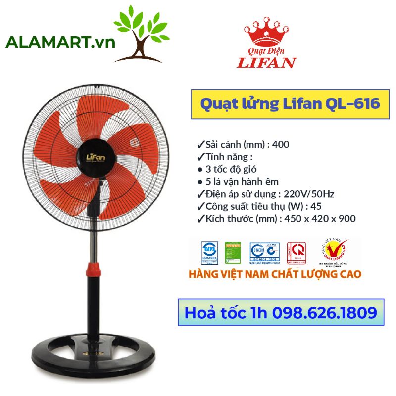 QUẠT LỬNG LIFAN QL-616