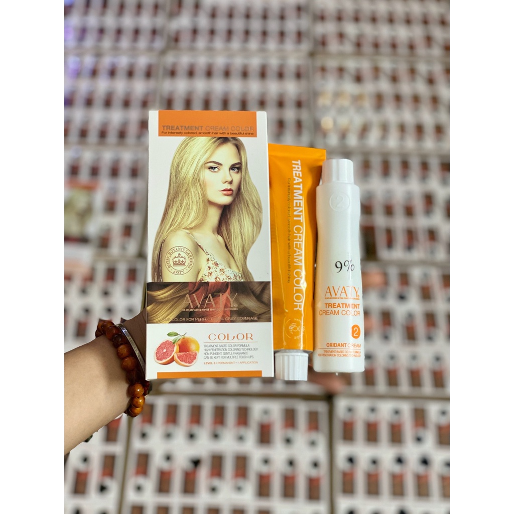 Combo Nhuộm Tóc Tại Nhà Xanh Dương Đen Khói ( TẶNG OXY DƯỠNG + GĂNG TAY + HDSD)