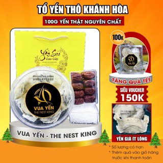 Tổ yến thô già khánh hòa king nest 100gr ít lông yến sào thô thượng hạng cao cấp