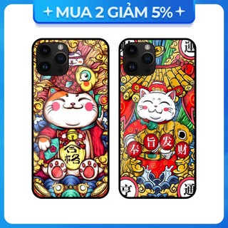 Ốp lưng kính OPPO A3S/A52/A73/A94/A95/...kính cường lực 9H chống trầy hình Tết BST9