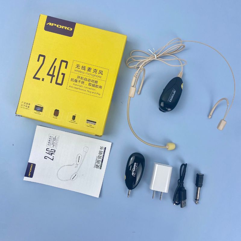 Micro hạt gạo đa năng 2.4G aporo đầu mic nhỏ, mic hạt gạo đa năng aporo chính hãng