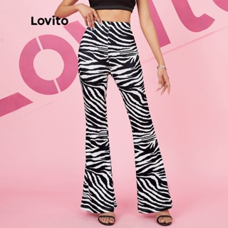  Quần Lovito in họa tiết ngựa vằn toàn phần gợi cảm L16D144  Màu trắng  