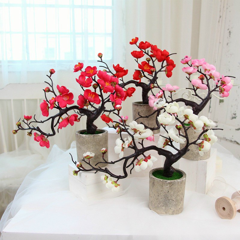 Lọ hoa decor, Bình hoa đào khoe săc,gốm sứ bát tràng cao cấp, trang trí nhà cửa, bàn làm việc,quà tặng nhân dịp