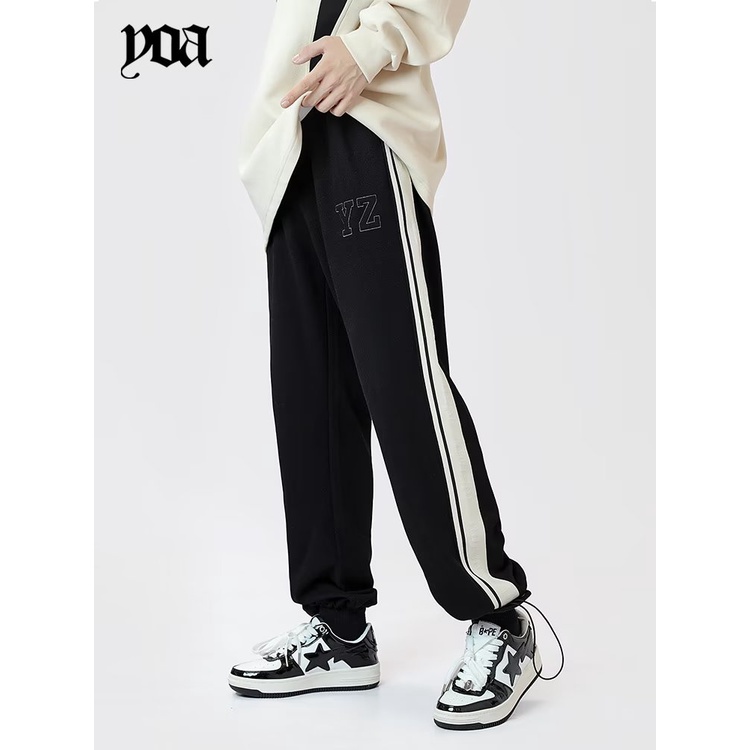 Quần Thể Thao Kẻ Sọc Phong Cách hip hop Đường Phố Nhật Bản Cho Nam