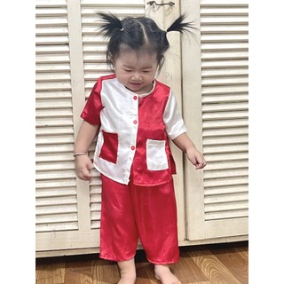 BỘ BÀ BA LỤA GHÉP CHO BÉ