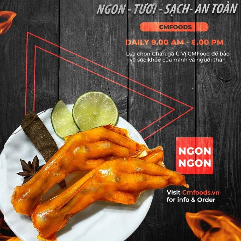 1 Chiếc Chân gà ủ vị Cm foods 45g siêu ngon