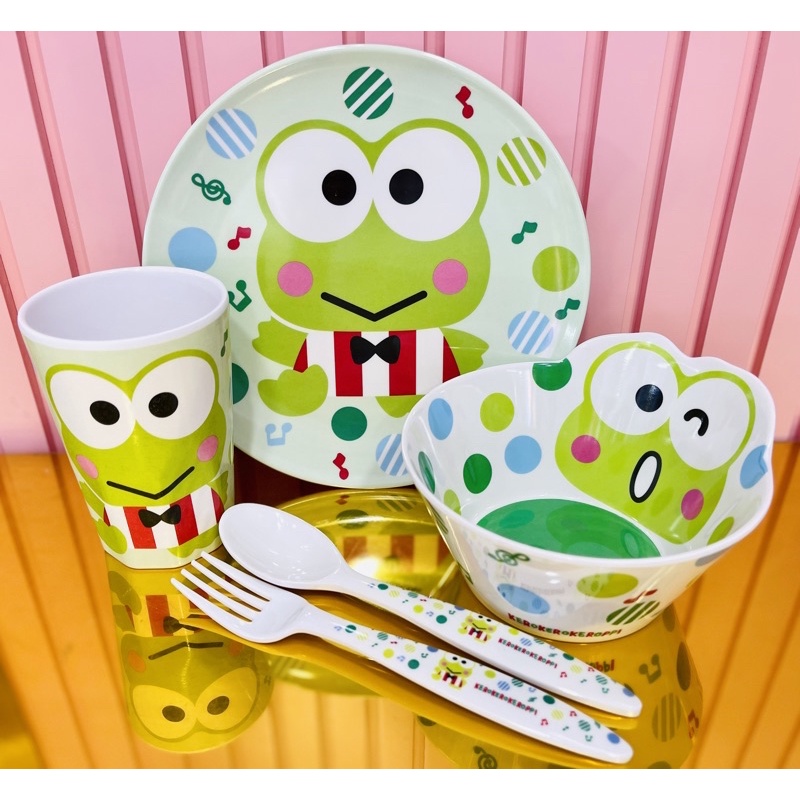 Set bát cốc 5 chi tiết Ếch xanh cao cấp