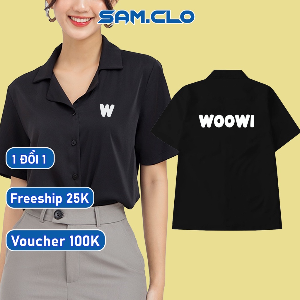 Áo SƠ MI nam nữ SAM CLO tay lỡ cổ bẻ phong cách ulzzang form freesize dáng rộng unisex KATE WOOWI