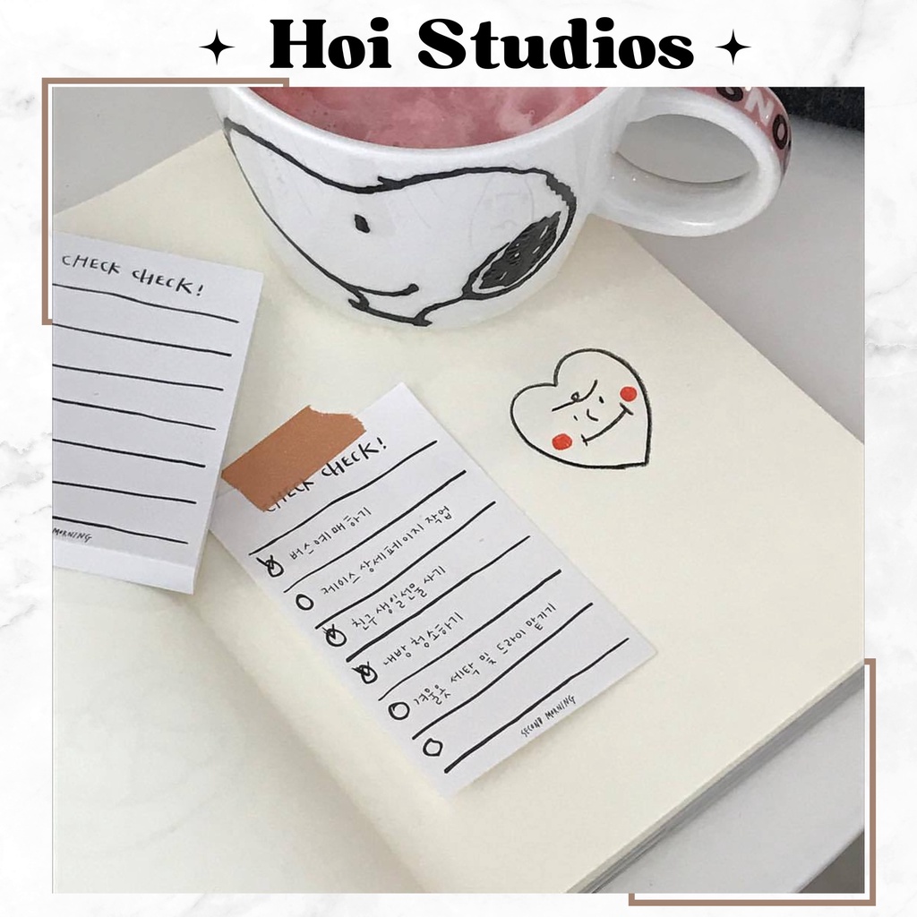 (CÓ SẴN) Tập giấy ghi chú, giấy note to do list, checklist tiện lợi - Hoi Studios