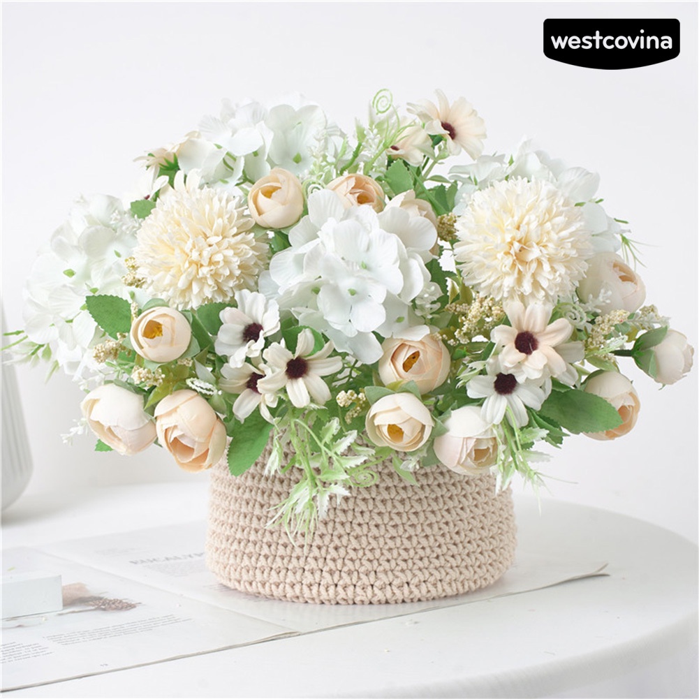 [WEST]⚘1 Bông Hoa Nhân Tạo Trang Trí Nhà Ở / Văn Phòng / Tiệc Cưới