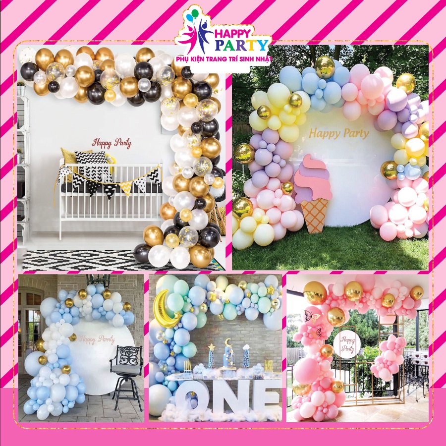 Combo Bóng Sinh Nhật Ấn Tượng Dành Cho Bé Trai, Bé Gái và Người Lớn tại Happy Party