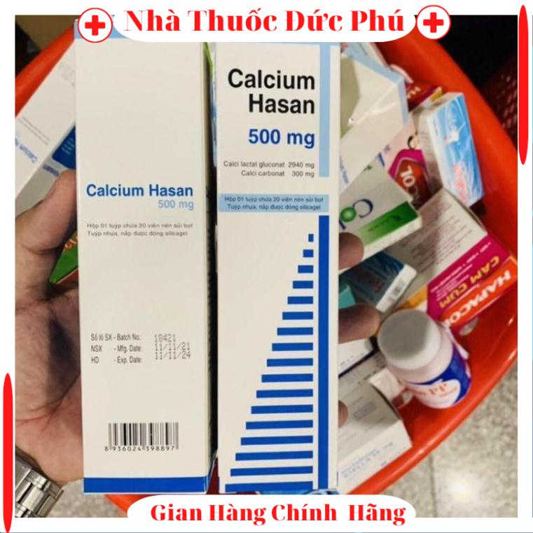 Sủi Calcium Hasan 500mg tuýp 20 viên b .